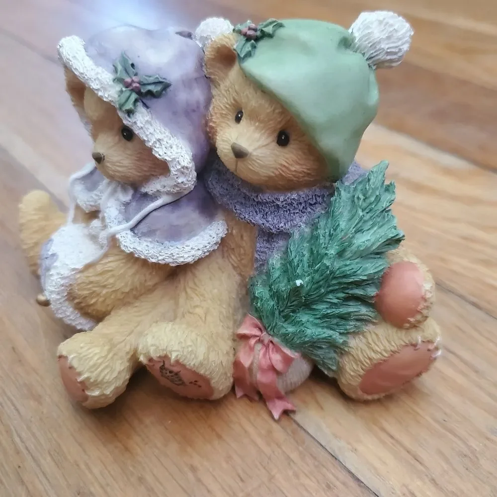 Cherished Teddies Cheryl‎ & Carl Wishing you a cozy Christmas figurine